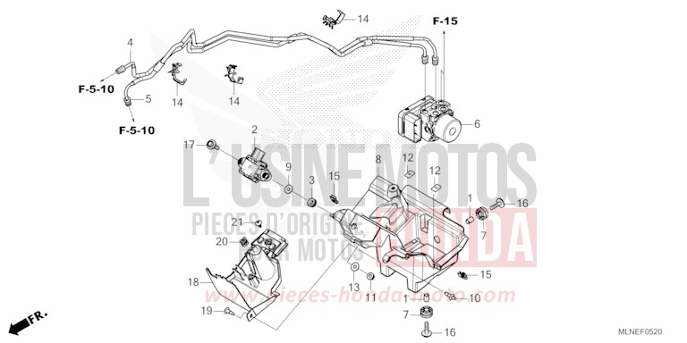 MODULATEUR ABS de Africa Twin GRAND PRIX RED (R380B) 2025